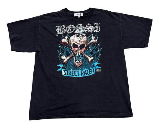 BOSSI 'STREET RACER' VINTAGE RHINESTONE TEE