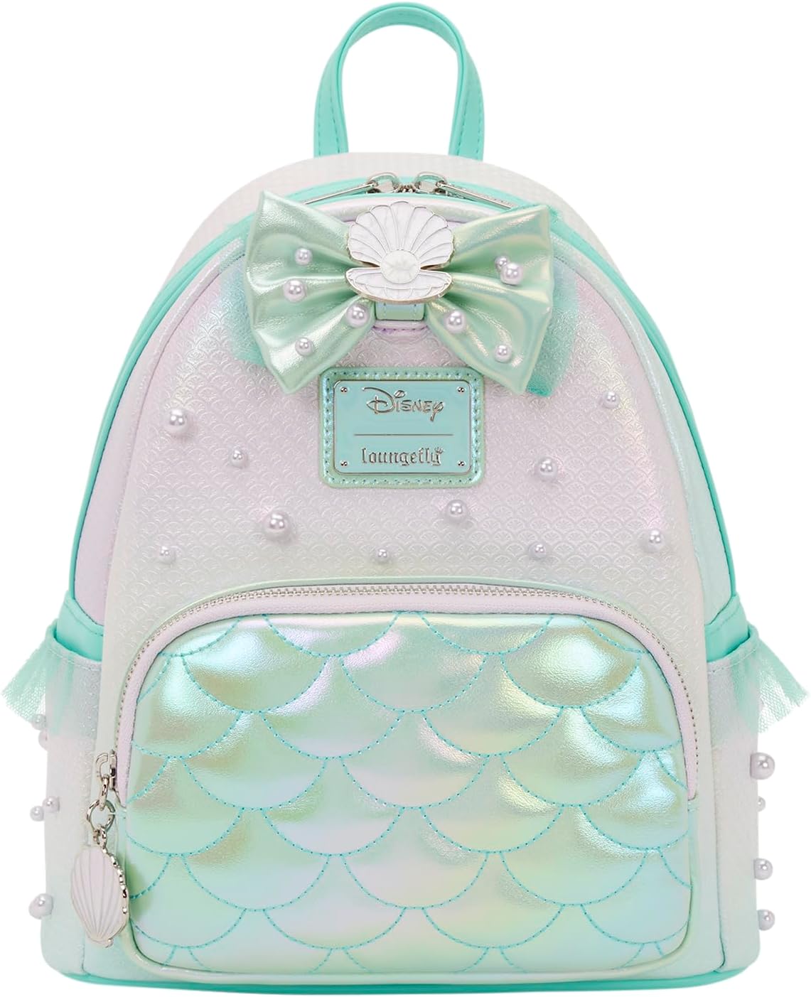 Loungefly Mini mochila de perlas iridiscentes de la Sirenita
