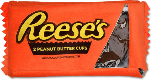 iscream Reese's Peanut Butter Cups Package Juego de Almohadas de 19" x 8.5" con Dos Tazas de Peluche