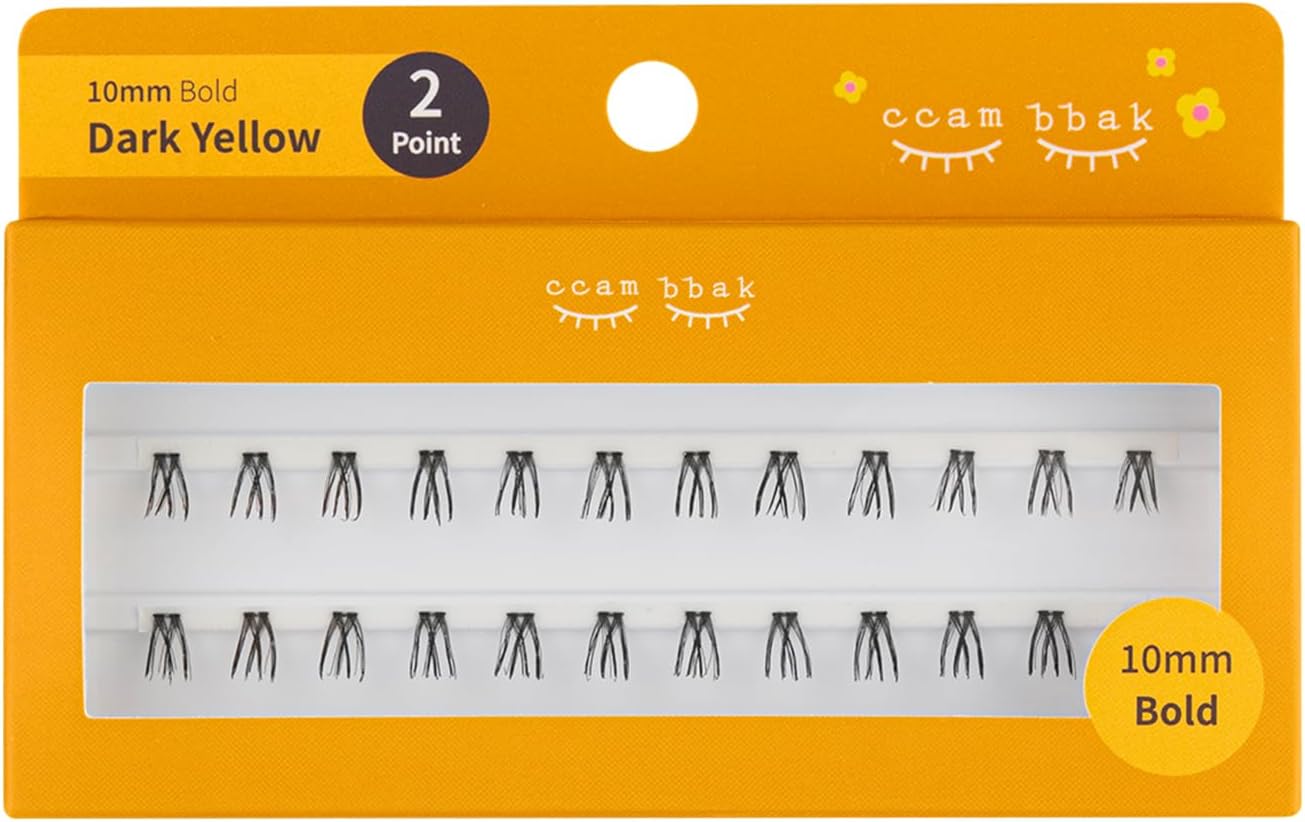 CCAMBBAK Kampak Bold Partial False Eyelash Eyelash Extensions Semi-Permanent Idle Type 0.4 - 0.5 inches (10 - 12 mm) Eyelash Self False Eyelashes, Natural, Popular, DIY False Eyelashes (0.4 inch (10