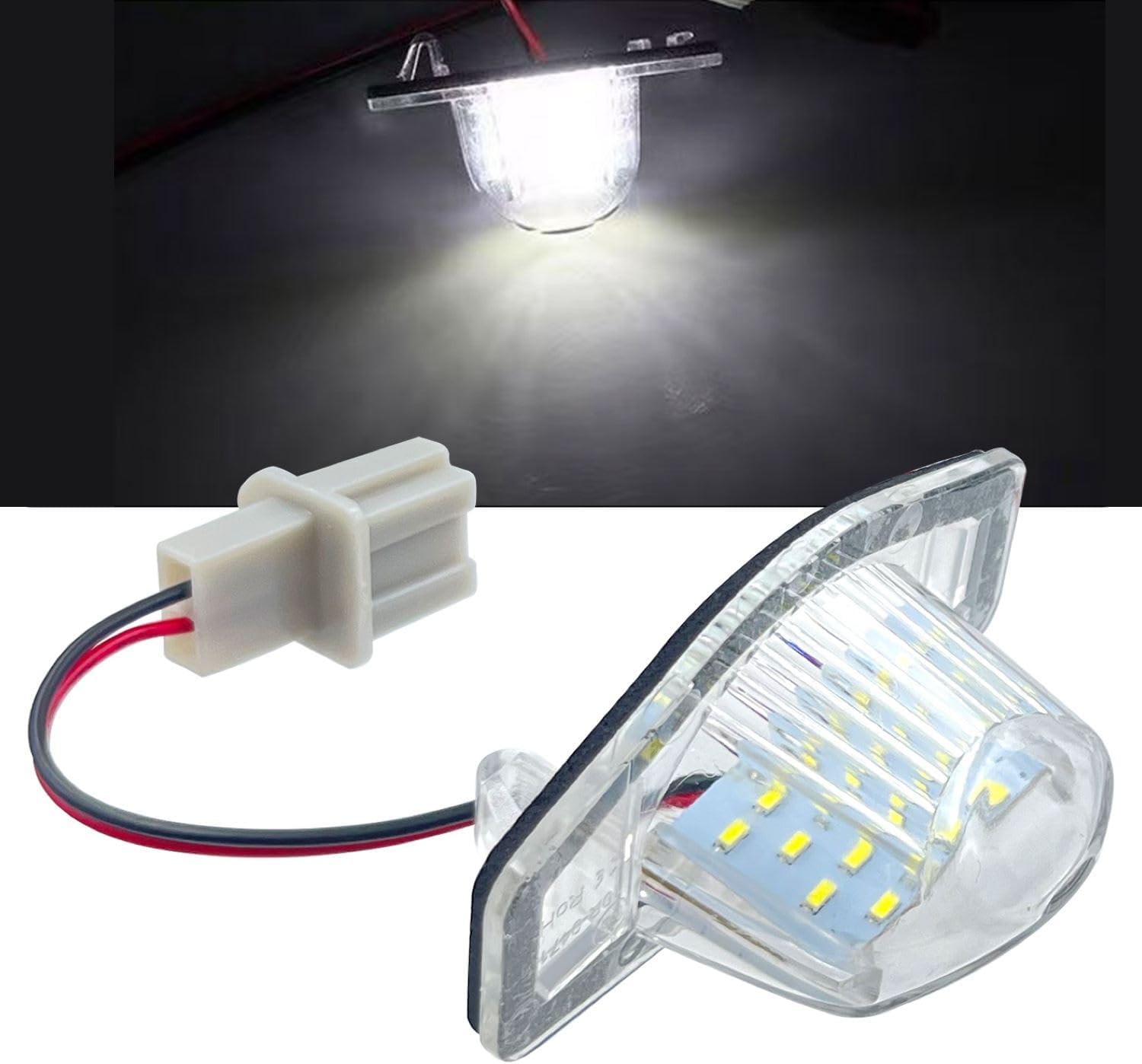 License Plate Light LED Honda N Series JF1 LED Rear License Plate Light White 12V Genuine Replacement Honda N Series (JF1/JF2/JF3/JF4, N-BOX, N-ONE, N-WGN) Car License Lamp, Custom Accessory