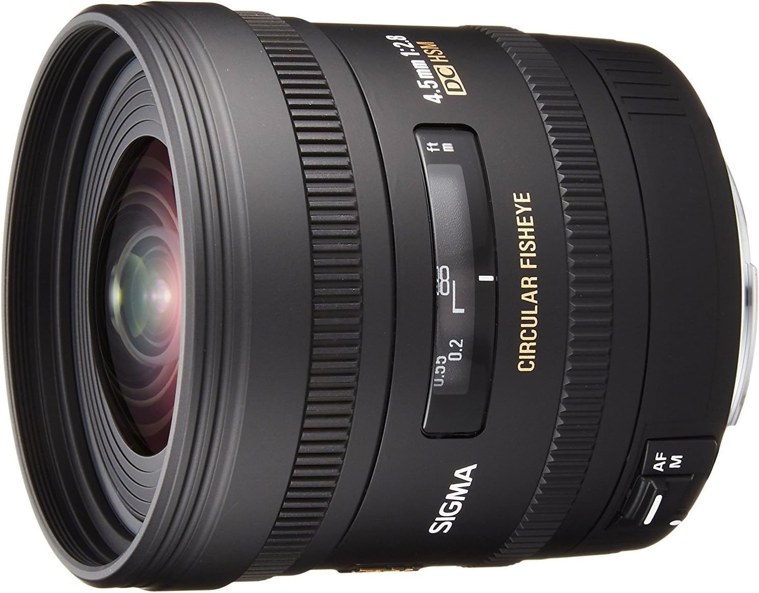 Sigma 4.5mm F2.8 EX DC Circular Fisheye HSM Nikon SLR Wide fish-eye lens Black