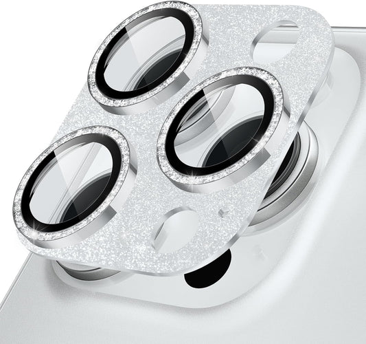 Podick Camera Cover for iPhone 16 Pro/16 Pro Max, Camera Film, Glitter, 9H Tempered Glass, Aluminum Alloy, Shockproof, High Transmittance, Anti-Scratch, Over-Exposure Protection, Integrated, Full