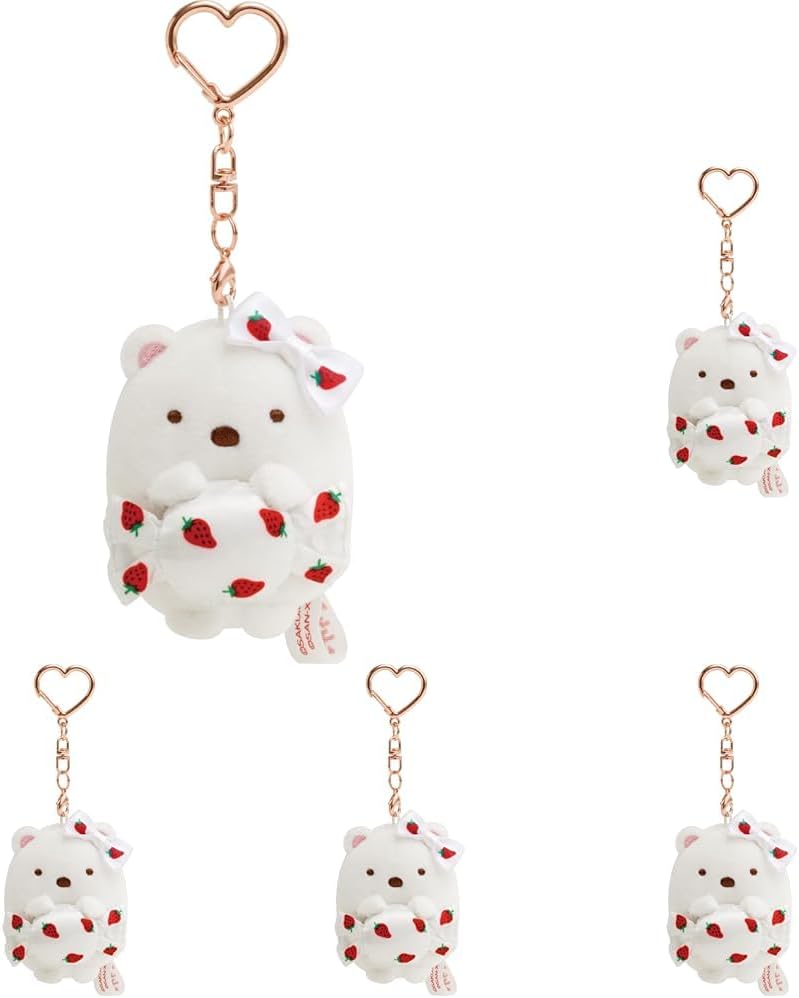 サンエックス(San-X) すみっコぐらし ｢すみっコぐらし×サクマいちごみるくキャンディ｣ ぶらさげぬいぐるみ しろくま MO94701 サイズ：H60×W50×D50mm (× 5)