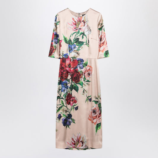 Dolce  Gabbana フローラルプリント付きのドルチェ＆ガッバーナミディドレス - Image 1