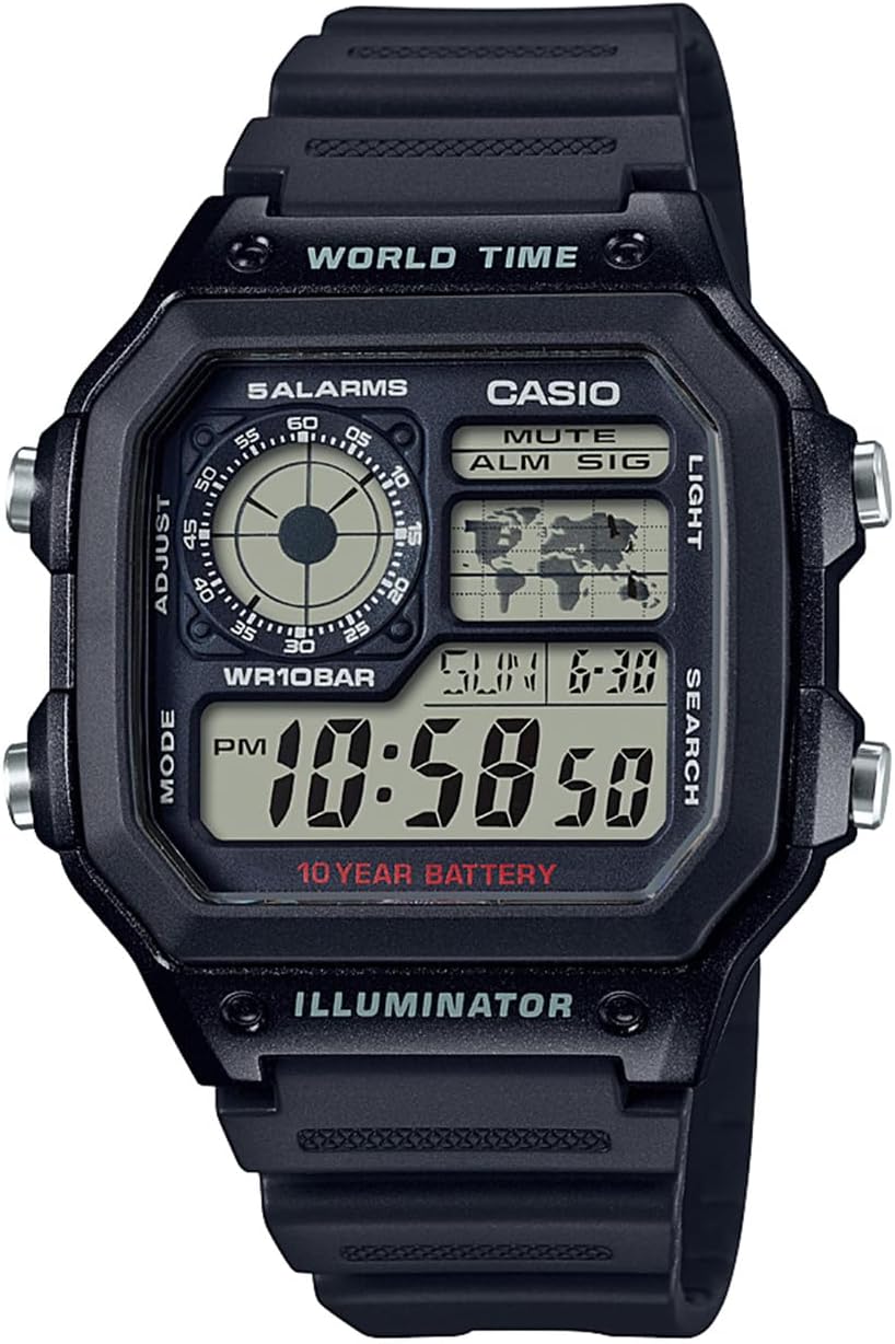 Casio Collection AE-1200WH Watch, Genuine Domestic Product, Black