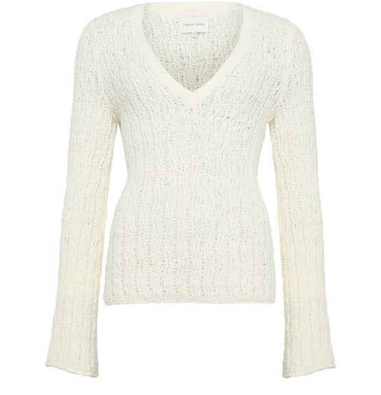LOULOU STUDIO Komo v-neck cotton sweater - Image 1