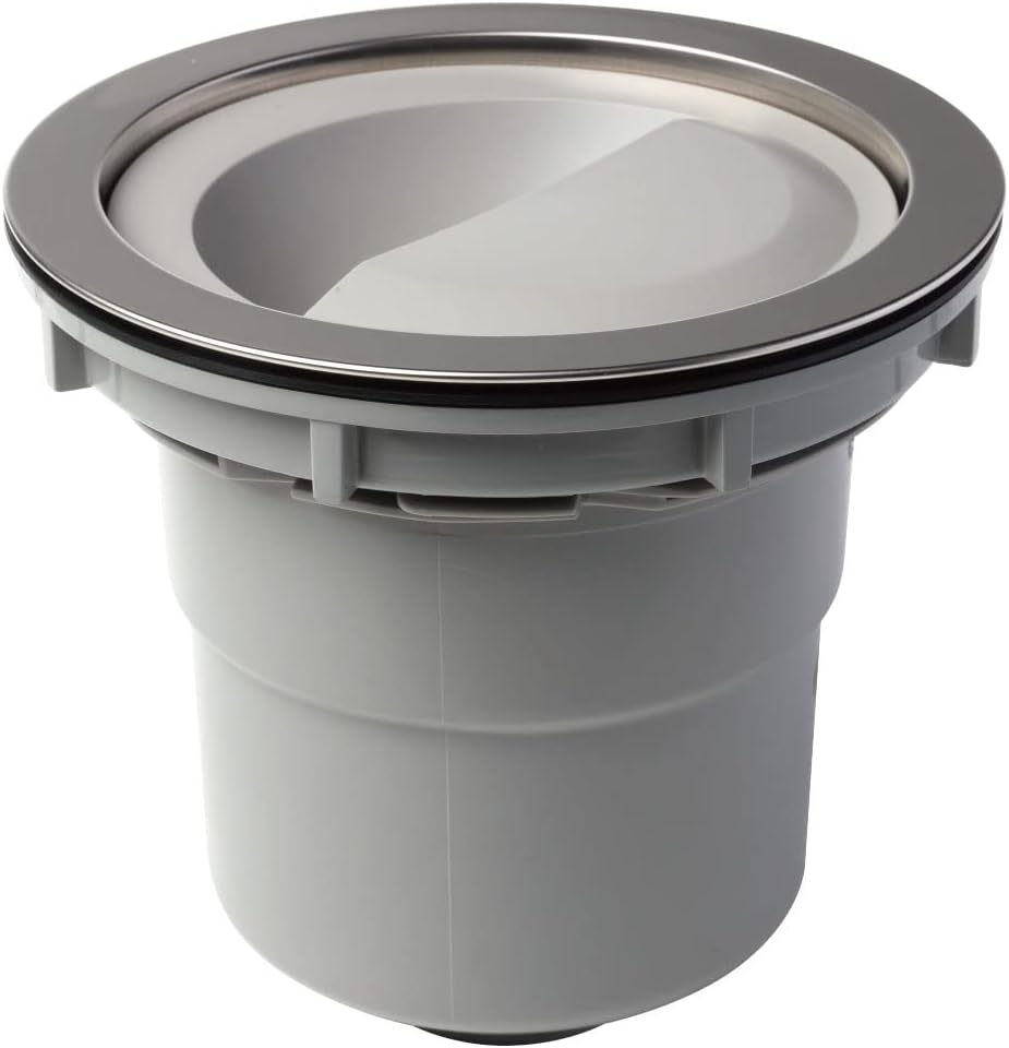Belca TRP-SS Sink, Shallow Type, Drain Trap, Basic Set, Downward Drainage, Stainless Steel, Shallow Type Garbage Basket Type, Diameter (Outer Diameter) 7.1 x Height 6.8 inches (18 x 17.2 cm), Gray, BL