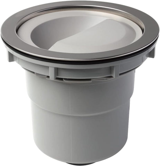 Belca TRP-SS Sink, Shallow Type, Drain Trap, Basic Set, Downward Drainage, Stainless Steel, Shallow Type Garbage Basket Type, Diameter (Outer Diameter) 7.1 x Height 6.8 inches (18 x 17.2 cm), Gray, BL