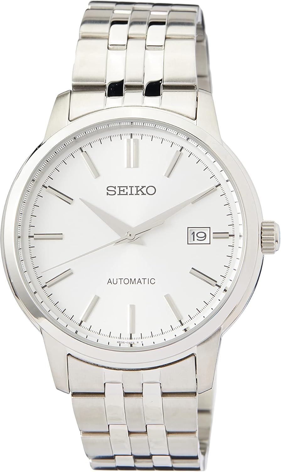 Seiko SRPH85K1 Men's Wristwatch, Overseas Model, Automatic Winding, Sports, Silver, Silver, Bracelet Type