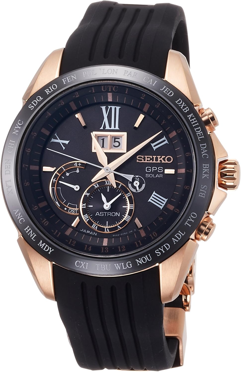 [アストロン]ASTRON 腕時計 ASTRON GPSソーラー ビッグデイト ブラック文字盤 SBXB153 メンズ