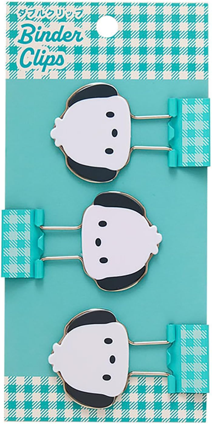 Sanrio 615510 Pochacco Double Clip, ABS Steel, Set of 3