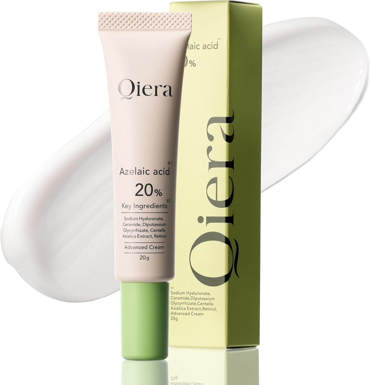 Azelenic Acid 20% Cream, 0.7 oz (20 g), Ceramide, Niacinamide, CICA Deer, Hyaluronic Acid, Pore Care, Sebum Moisturizing, Sensitive Skin