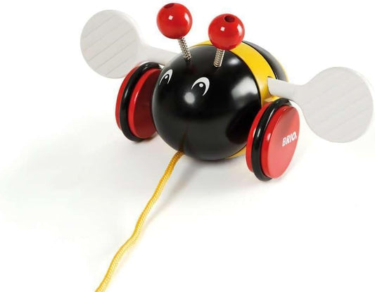 Brio 30165 Bumblebee Pull Toy, For Ages 1 and Up (Toy Toy, Wooden Toy, Gift (Birthday/Christmas)