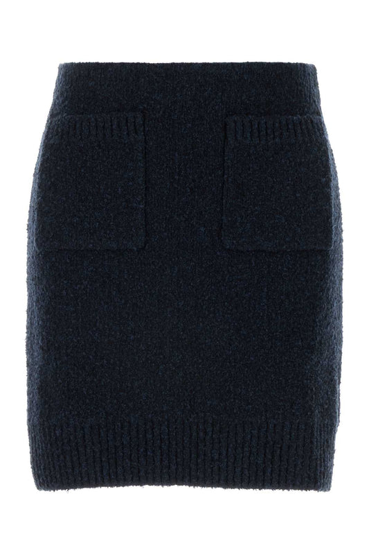 Bottega Veneta Midnight BlueBouclã©Mini Skirt - Image 1
