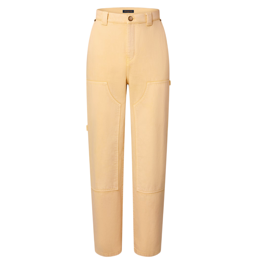 LOUIS VUITTON 'SAHARA SUN' GARMENT-DYED DENIM CARPENTER PANTS