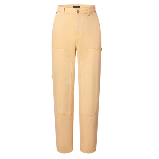 LOUIS VUITTON 'SAHARA SUN' GARMENT-DYED DENIM CARPENTER PANTS