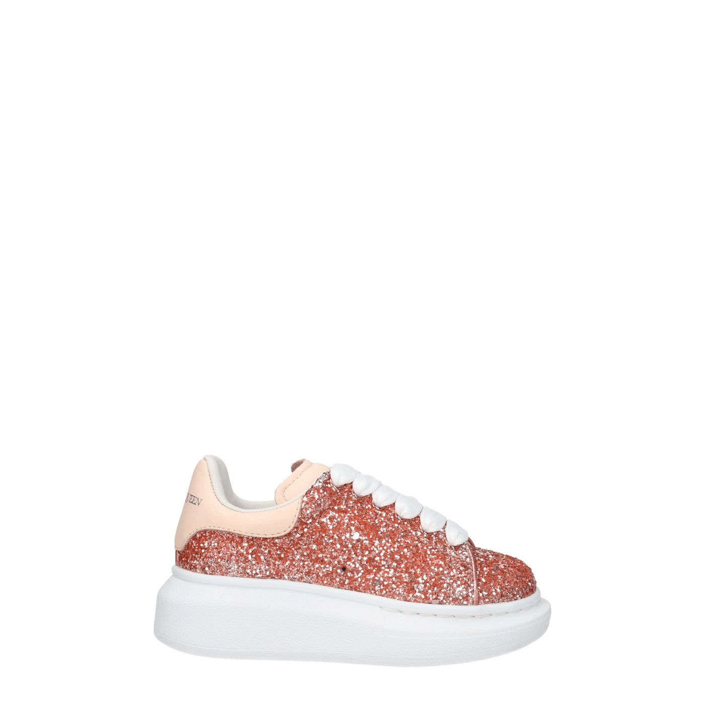 Alexander McQueen アレクサンダーマックイーンギフトのアイデアスニーカーキッズレディスキラキラピンク/ゴールドピンク - Image 1
