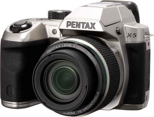 Pentax X-5 silver 16 Digital Camera with 26x Optical Image Stabilized Zoom with 3-Inch LCD (Silver) by Pentax