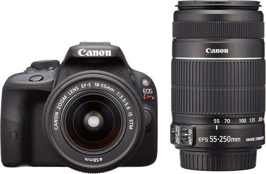 Canon Digital Single-lens Reflex Camera EOS Kiss X7 Double Zoom Kit EF-S18-55mm/EF-S55-250mm Included KISSX7-WKIT