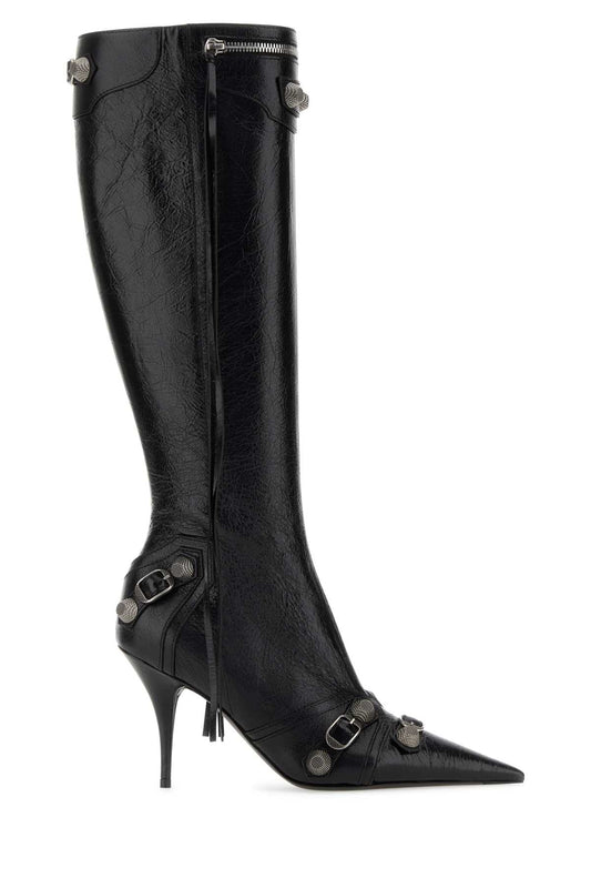 Balenciaga バレンシアガブラックレザーcagoleブーツ - Image 1