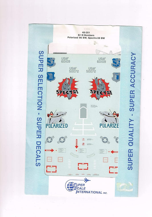 Super Scale 1/48 B-1B 96BW 28BW Plastic Model Decal [48-351]
