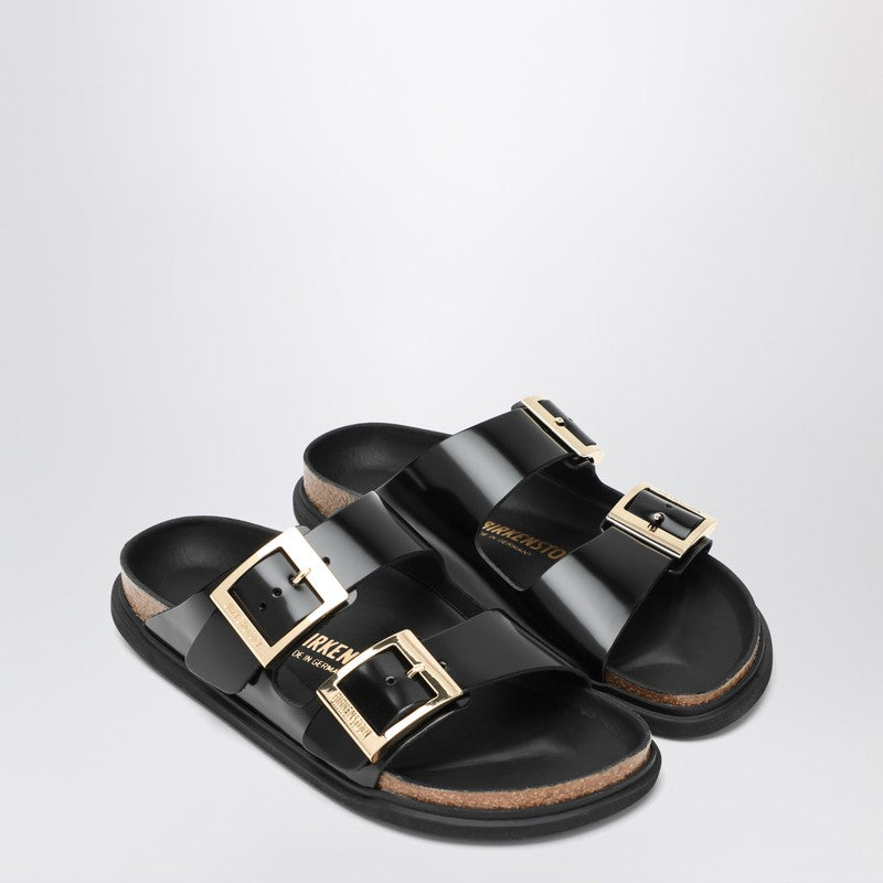 Birkenstock Slide Arizona Droplet Buckle In Black Patent Leather - Image 1