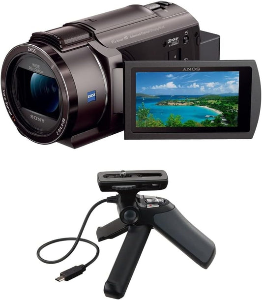 【AX45A and Grip Set】 For those who want to enjoy Vlog shooting in comfort, FDR-AX45A Bronze Brown + GP-VPT1