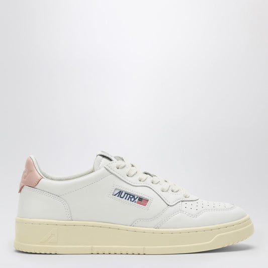 Autry White/Pink Leather Medalist Sneakers - Image 1