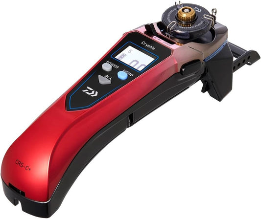DAIWA CRS-C+ Electric Reel for Wakasagi (Compatible with DAIWA CONNECTED), Cristia Wakasagi, Metal Gun Metal/Red Gradient