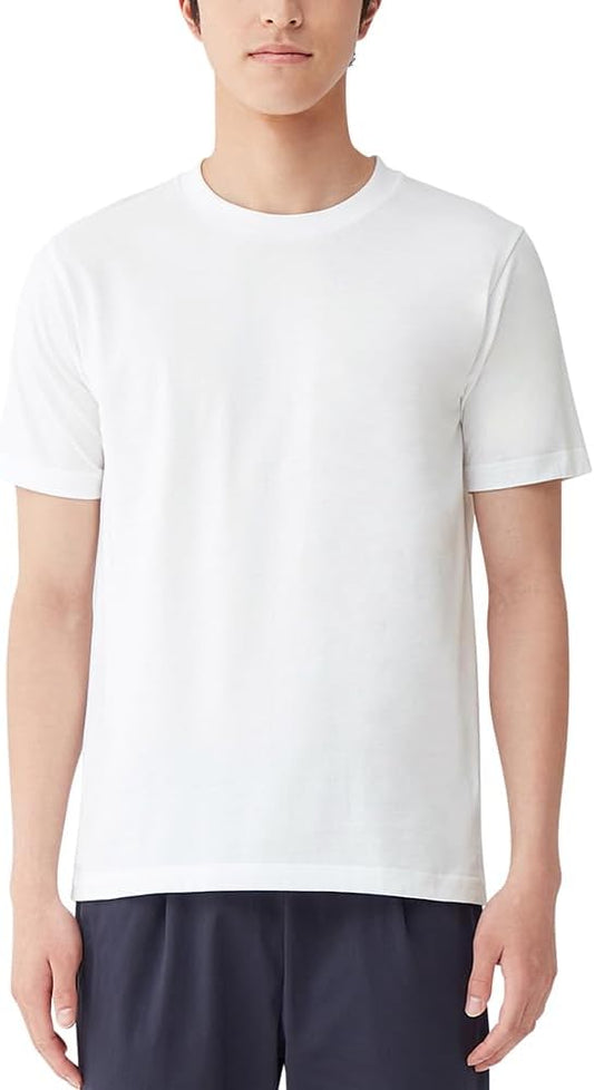 Gunze T-Shirt, Extra White, 100% Cotton, Made in Japan, Deodorizing, Office Casual, Unisex