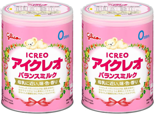 Icreo Balance Milk 800g×2 cans Ezaki Glico powdered milk for newborns, infants, babies, 0 months to around 1 year old