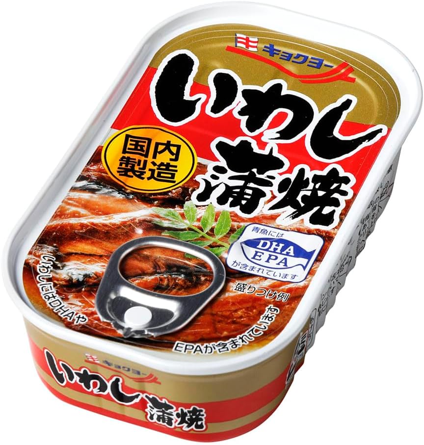 Kyokuyo Kabayaki Japanese Iwashi, 3.5 oz (100 g) x 6 Cans