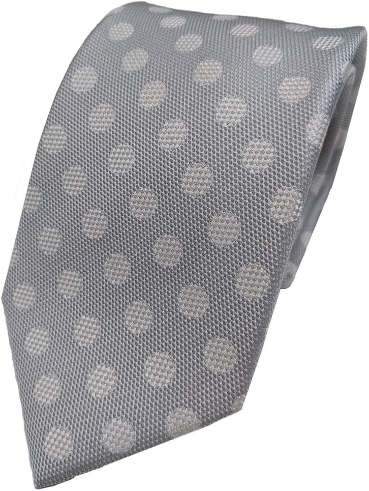 [Japanese Silk] Silk Formal Necktie, Formal Dress, White, Silver, Weddings, Receptions, Bridals, Celebrations, Made in Japan, Silk Men's Tango Textile Industry Association Certification