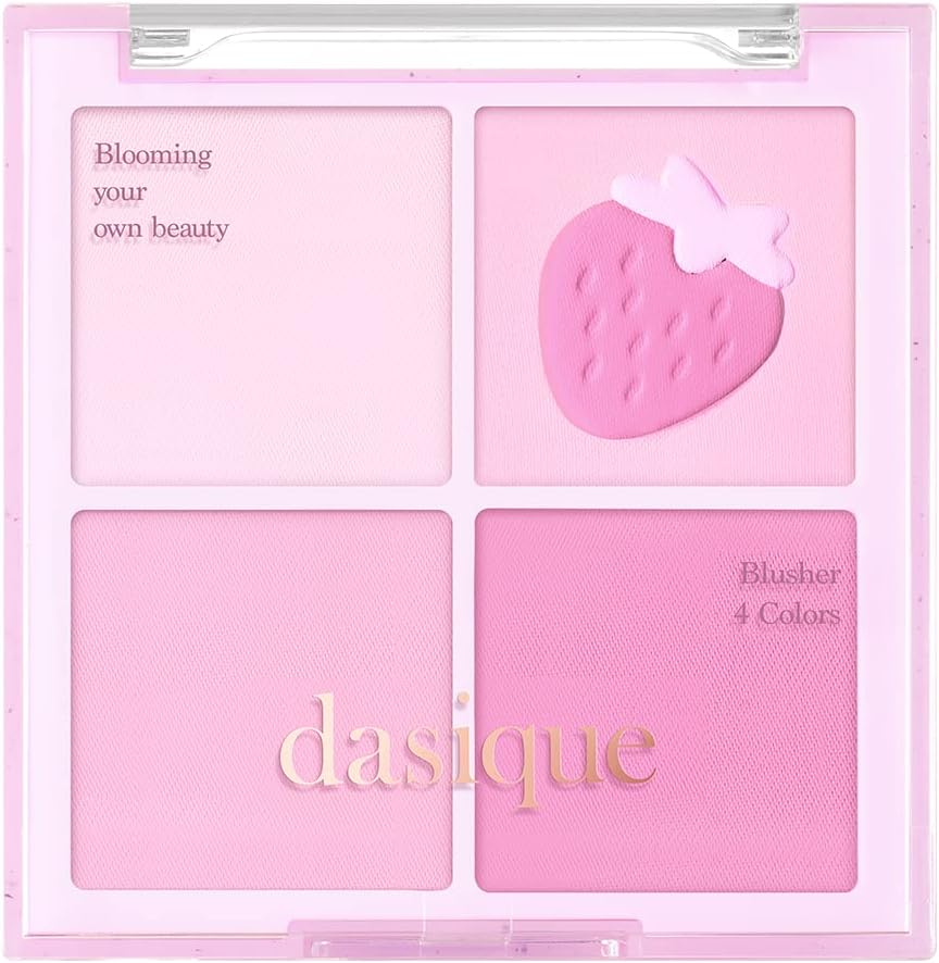 "Official" dasique Daisy Blending Mood Cheek Blending Mood Cheek Blending Mood Cheek / Blusher Palette / 4 Color Brasher / Yeve/Brevet / Warm Tone & Cool Tone/ Cheek Palette (06 Berry Smoothie 06 Berry Smoothie)