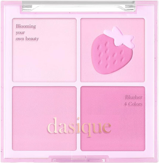 "Official" dasique Daisy Blending Mood Cheek Blending Mood Cheek Blending Mood Cheek / Blusher Palette / 4 Color Brasher / Yeve/Brevet / Warm Tone & Cool Tone/ Cheek Palette (06 Berry Smoothie 06 Berry Smoothie)