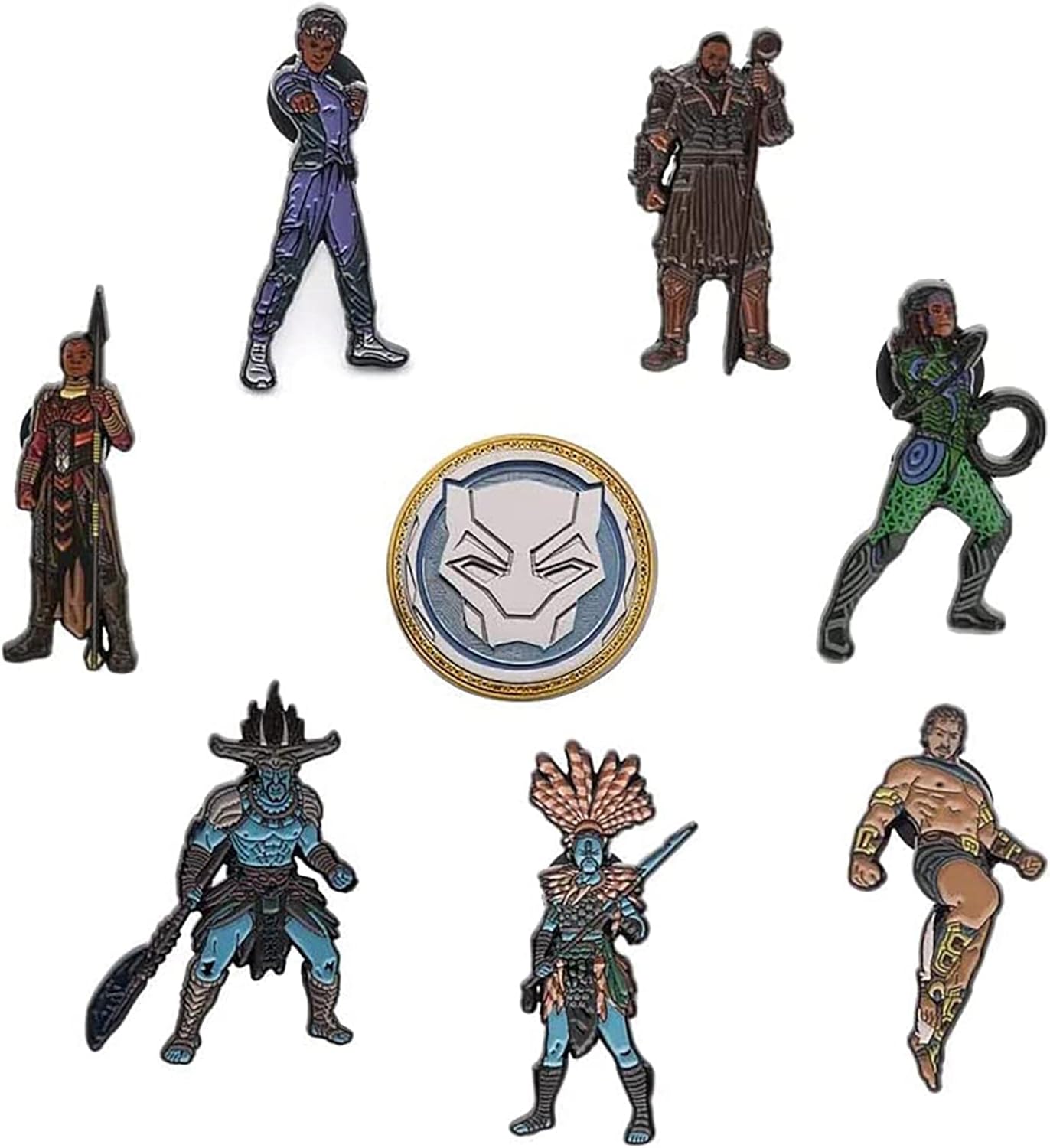 Marvel Black Panther Wakanda Forever - Juego de 8 pines