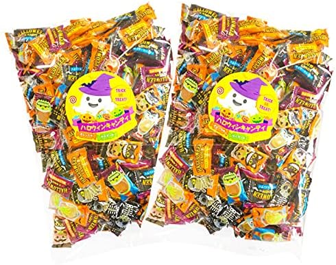Halloween Candy, 4.4 lbs (2 kg) (Individual Packaging, Approx. 460 Pieces), 3 Flavors, Orange, Cider, Pineapple, Candy, Candy, 2.2 lbs (1 kg) x 2