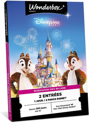 WONDERBOX Connect – Disneyland Paris Gift Set – 1 Day 2 Parks – 2p | 2 admissions for 1 day - Disneyland Park and Walt Disney Studios - Validity 27 months