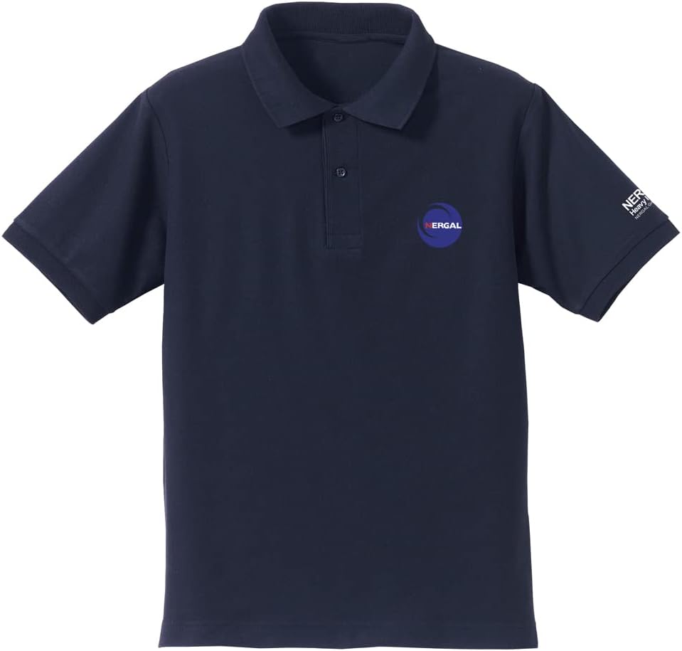 Two-Dimensional Cospa Mobile Battleship Nadesico The Prince of Darkness Nergal Heavy Industries Embroidered Polo Shirt NAVY Large Size Cotton Polyester