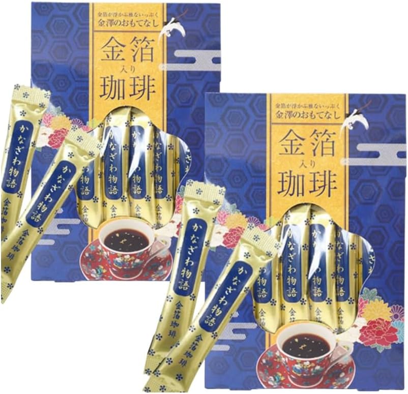 Kanazawa Monogatari Gold Foil Coffee Set of 6 x 2 (Instant Stick Type) Ishikawa Kanazawa Souvenir