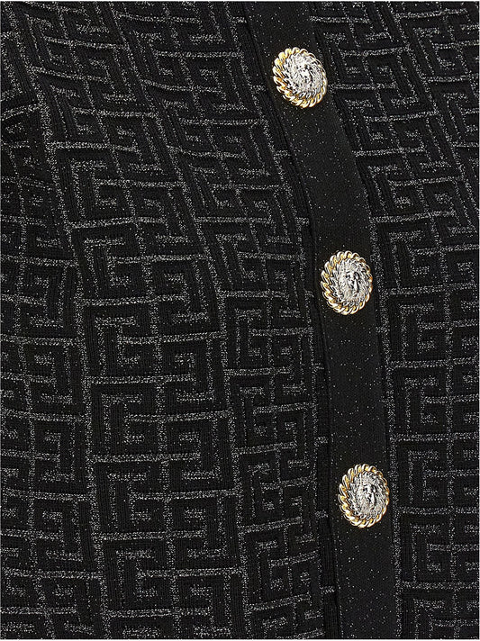 Balmain 'Monogram' Cropped Cardigan - Image 1