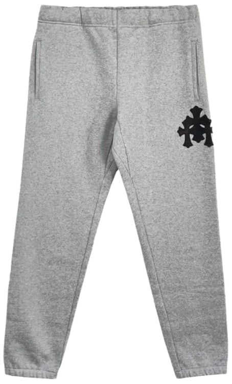CHROME HEARTS 'PAPER JAM' TRIPLE CROSS GREY SWEATPANTS
