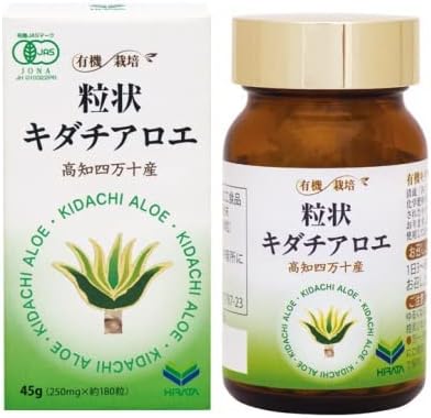 Shimanto River Basin Organic Granular Kidachialoe Vere, 100% (Made in Japan), 180 Tablets (Organic JAS Certified Food)