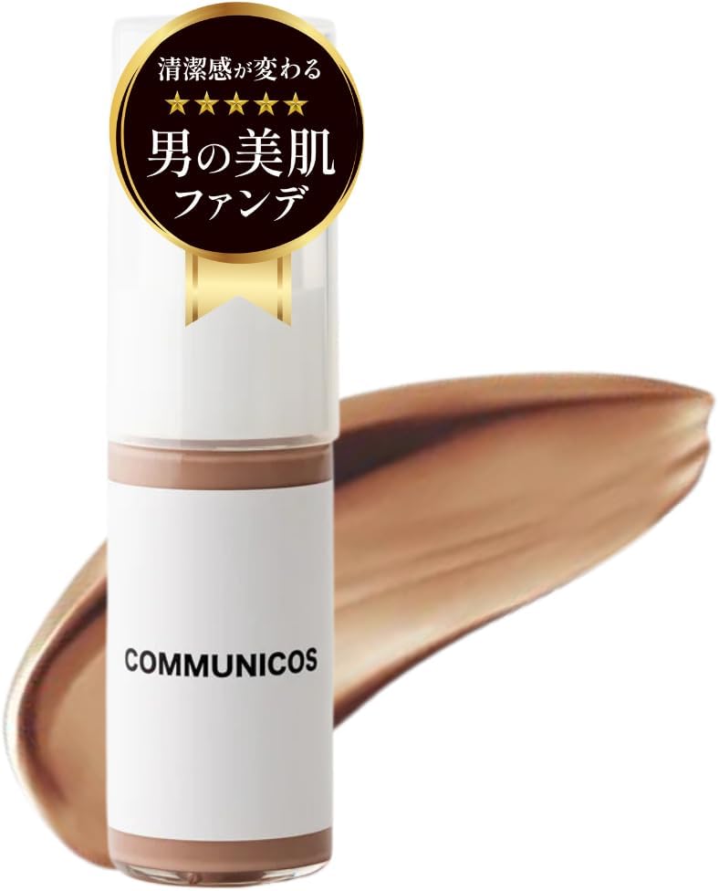 Comnikos Liquid Foundation SPF30/PA++03 (Sunburned Skin) With High Coverage Than BB Cream For Clean Feeling Good Impression Skin Dark Color Black Pores Acne Blue Beard Hidden Concealer Sunscreen
