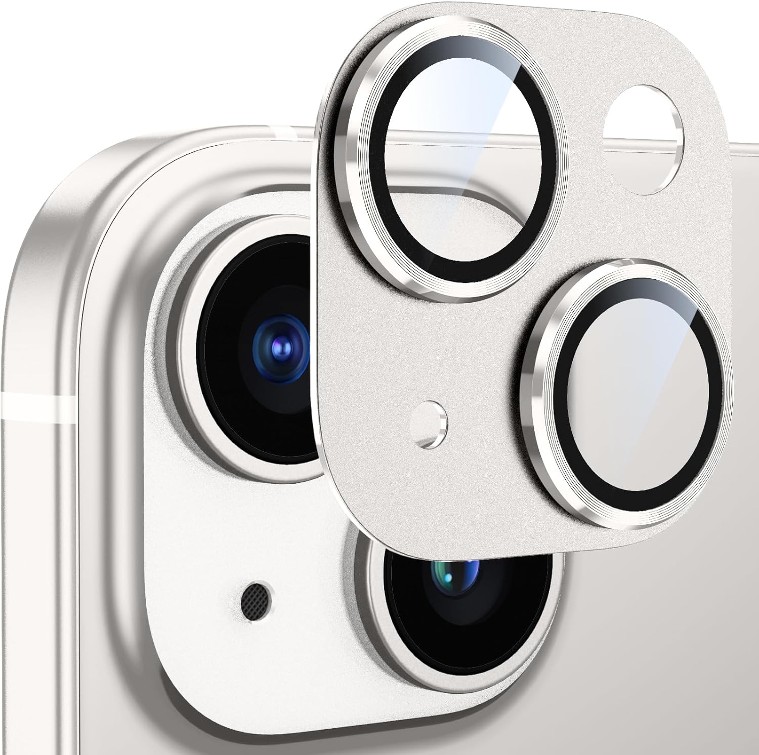 Camera Film for iPhone 13 / iPhone 13 Mini Camera Protection, Aluminum Alloy, Tempered Glass, iPhone 13/13 Mini Camera Cover, Scratch Resistant, Shockproof, Over-Exposure Protection, Ultra High