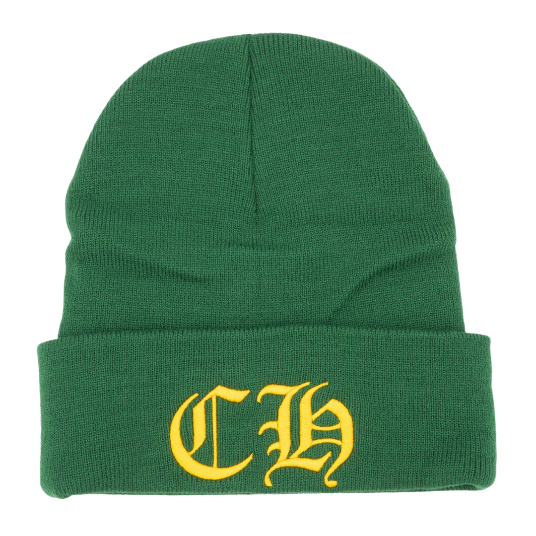 CHROME HEARTS 'GREEN AND YELLOW' CH BEANIE