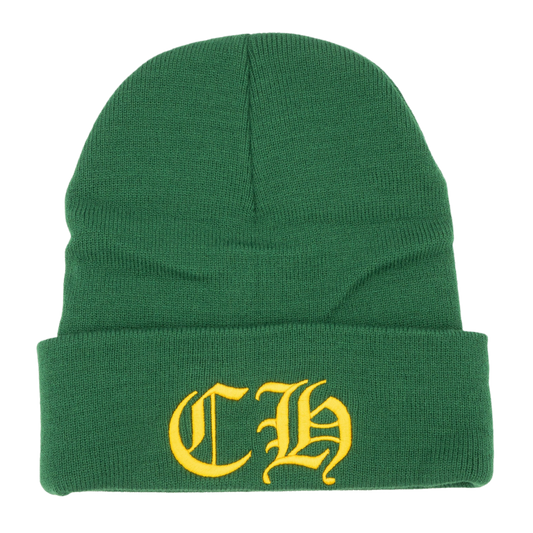 CHROME HEARTS 'GREEN AND YELLOW' CH BEANIE