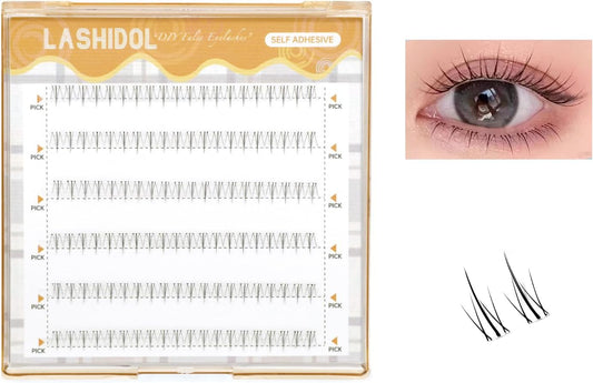 LASHIDOL partial false eyelashes straight pita lashes lower eyelashes false eyelashes glued eyelashes false lower eyelashes partial false eyelashes free natural non-glue eyelashes segmented self