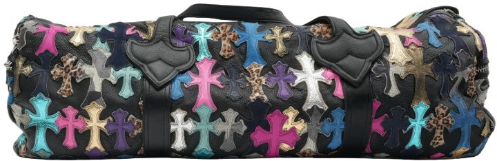CHROME HEARTS 'XXL MULTICOLOR CROSS PATCH' DUFFLE BAG